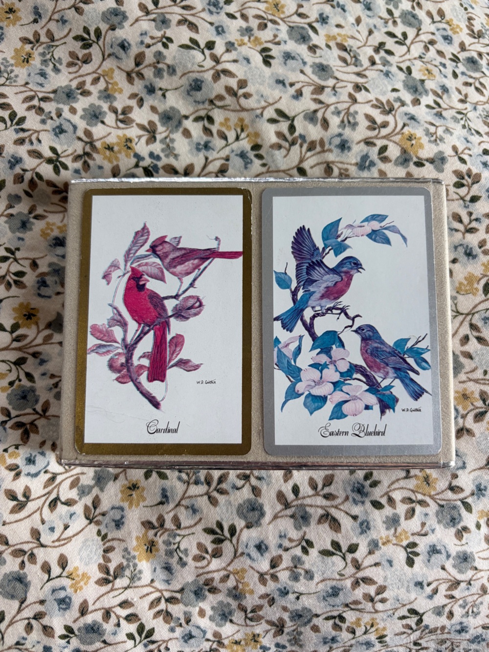 Vintage Congress Cardinal & Songbird Art Playing Cards